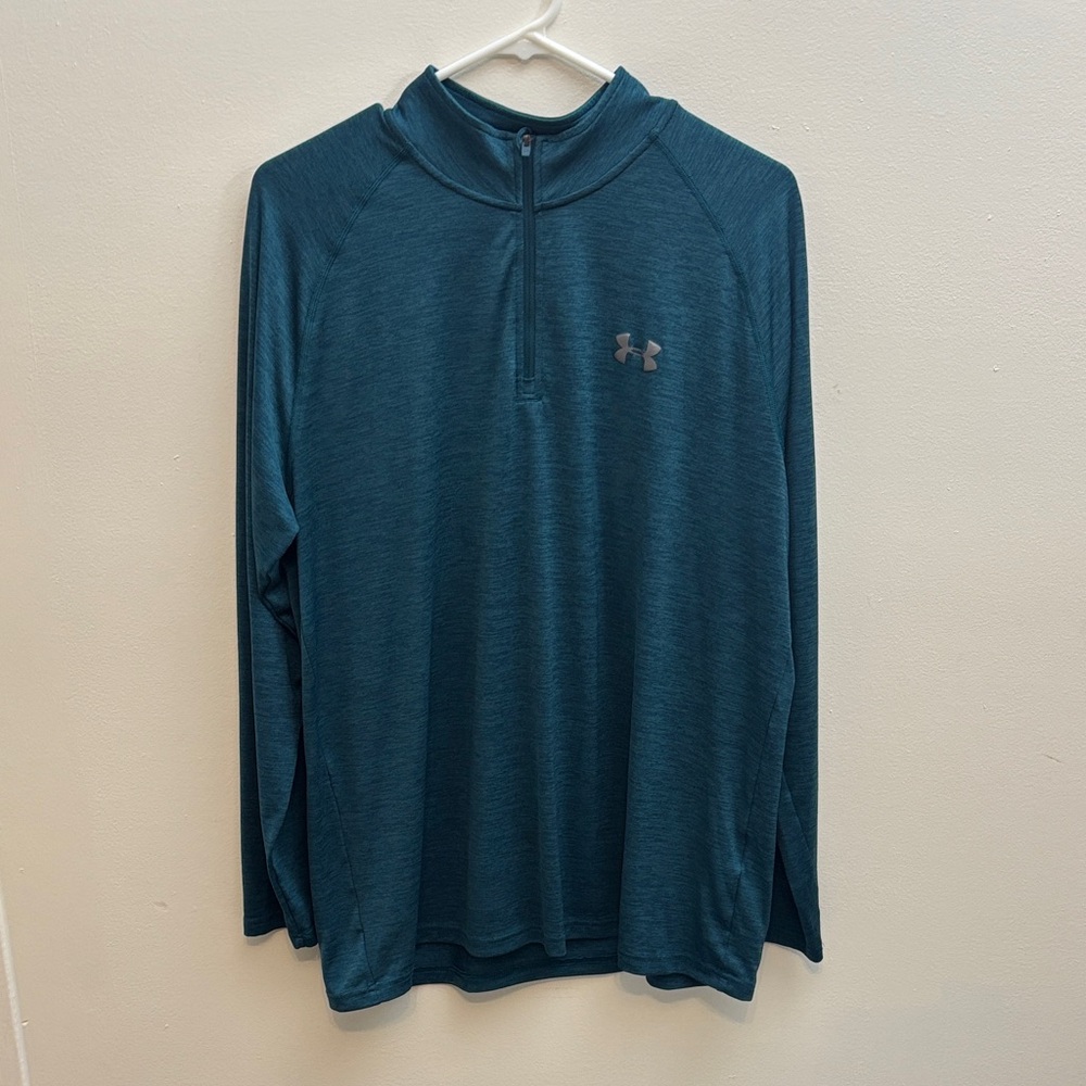 Under Armour Men's Teal Long Sleeve Quarter Zip L